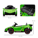 Macchina Elettrica per Bambini 12V con Licenza Lamborghini Veneno Verde