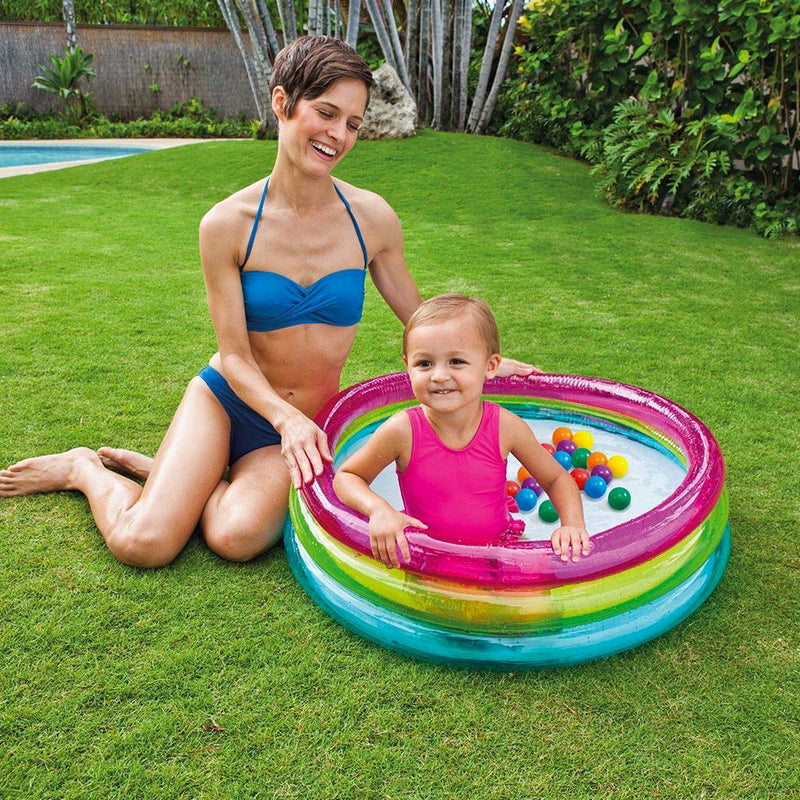 Piscina Gonfiabile Baby 86x25H cm per Bambini con Palline Colorate Intex