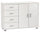 Madia 2 Ante 4 Cassetti 116x86x41 cm Bianco Fiammato