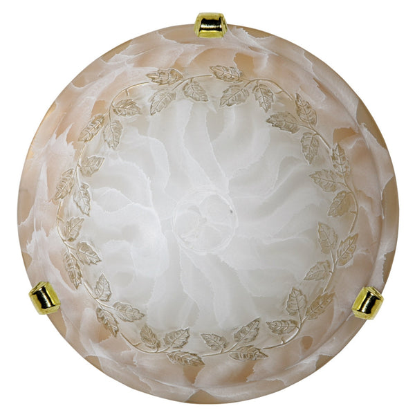 prezzo Plafonnier 2xE27 Crochets Or Verre Craquelé Abat-Jour Blanc Ambre-Or E-Energy Berta