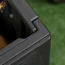 Baule Cassapanca da Esterno 122,4x62x64,5 cm Capacità da 366L in Plastica Nero  