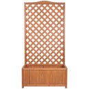 Fioriera da Giardino in Legno 0,9x0,4xH1,8m Rama Excelsior Ciliegio