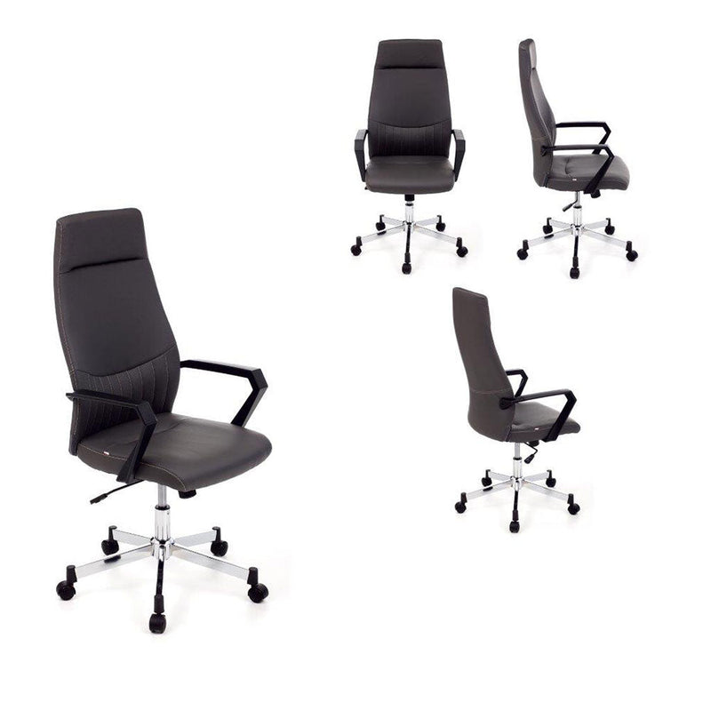 Poltrona da Ufficio Direzionale in Similpelle Sake Grigia