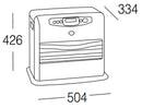 Stufa Elettrica a Combustibile Liquido Portatile 4650W Ventilata Karlsen Inverter 7747 Grigia