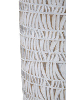 Vaso Nairobi Oval 19x50x12 cm in Poliresina Bianco