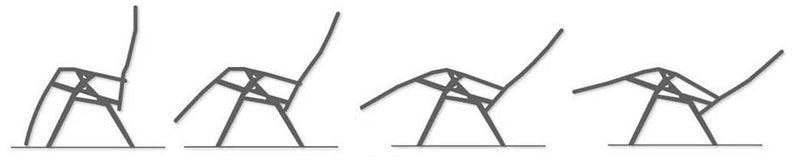 Sedia Sdraio Zero Gravity Reclinabile Pieghevole in Acciaio e Textilene Taddei Gran Relax Nera