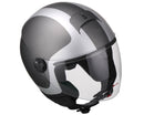 Casco Demi-Jet per Scooter Visiera Lunga CGM Positano 107V Titanium Opaco Varie Misure