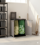 Armadio per Raccolta Differenziata 68x39x85 cm Keter Split Cabinet Basic Grigio