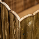 Fioriera Box Rettangolare per Piante in Legno di Abete 80x33x30 cm 
