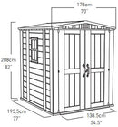 Casetta da Giardino Porta Attrezzi 178x195,5x208 cmin Resina Keter Factor 6x6 Beige