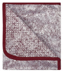 Copridivano con Penisola Sinistra in Poliestere e Cotone Bordeaux Varie Misure