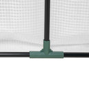 Mini Serra da Giardino con 2 Finestre 119x60x60 cm Copertura PVC Anti-UV Bianco