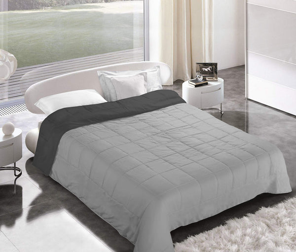 Couette en Microfibre 120gr Double Face Gris Clair/Gris Foncé Différentes Tailles sconto