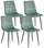 Lot de 4 Chaises 44x50x88 cm en Velours Aquamarine