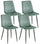 Lot de 4 Chaises 44x50x88 cm en Velours Aquamarine
