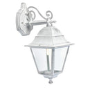 Lampada Applique Media in Basso Colore Bianco e Argento per Esterno Linea Old Sovil
