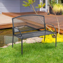 Panchina da Giardino 110,5x53,5x89 cm in Metallo Grigio scuro