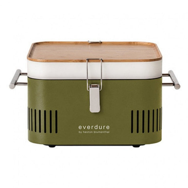 Barbecue à Charbon Portable 42,5x34,7x 23 cm en Métal Cube Kaki prezzo