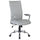 Chaise de bureau présidentielle en similicuir Tosini gris San Francisco