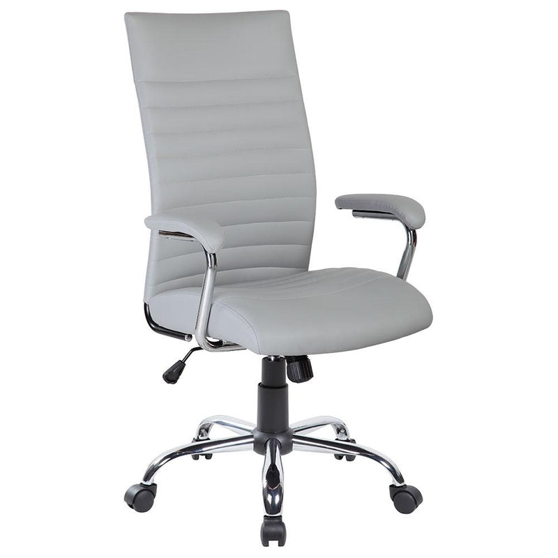 Sedia Poltrona Presidenziale da Ufficio in Similpelle Tosini San Francisco Grigio