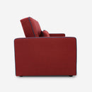 Divano Letto 185x90x92 cm in Tessuto Rosso