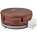 Vasca Idromassaggio Piscina Spa Duet Diva Smart 6 Adulti 930 L Ø173x65 cm in PVC Effetto Legno