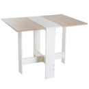 Tavolo Pieghevole Salvaspazio Bianco Rovere 103x76x73.5 cm 