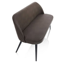 Divano 2 Posti 130x55x80 cm in Similpelle Marrone