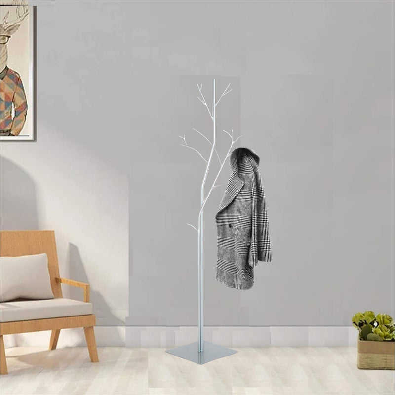 Appendiabiti da Terra 33x33x178 cm in Ferro Battuto Vasconi Platano Argento