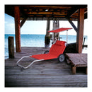 Spiaggina da spiaggia portatile con ruote 147x61x60 cm Dodi Rosso