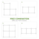 Letto per Orto Fioriera 100x100x15 cm in Plastica Marrone