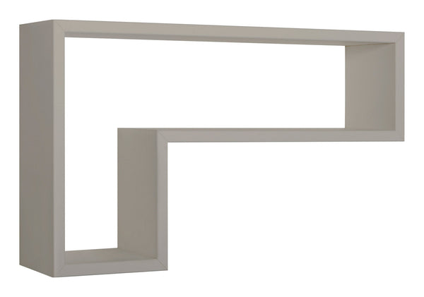 Etagère murale en forme de L 61x37x15,5 cm en panneaux de fibres Letter Marron Taupe prezzo
