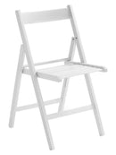 Set 4 Sedie Pieghevole 47,5x42,5x45/79 cm in Legno di Faggio FSC Bianca