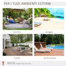 Ombrellone da Giardino Ø2,27m in Metallo e Poliestere Bianco Crema