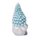 Gnomo resina azzurro seduto con led cm Ø21,5xh36,5