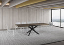Tavolo Allungabile 160-264x90x77 cm Volantis Tortora Telaio Antracite 
