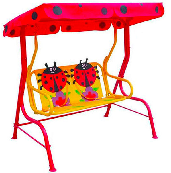 prezzo Fauteuil à bascule 2 places Ladybird rouge et jaune pour fille