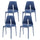 Lot de 4 Chaises Empilables 85x50x51 cm en Polypropylène et Fibre de Verre Huile de Lisbonne