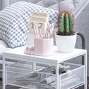 Carrello da Cucina Portaoggetti 3 Livelli 34x29,5x57,5 cm in Truciolato e Acciaio Bianco