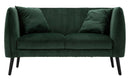 Divano Coalition 136x75x77 cm Legno Spugna e Poliestere Verde e Nero