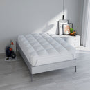 Topper One Imbottitura Effetto Piuma con Elastici in Cotone Bianco Varie Misure