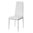 Set 4 Sedie 41x41x96 cm in Similpelle da Interno Bianche