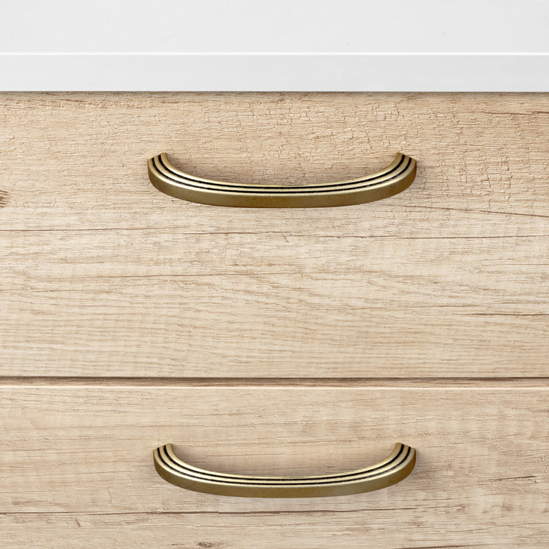 Maniglie per Mobile Interasse 128 mm Zama Oro Antico 25 Pezzi Emuca