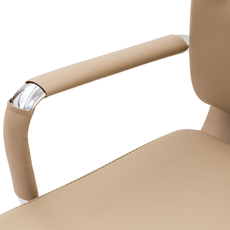 Poltrona Mito Dirigenziale Simil Tortora Cromata