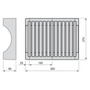 Organizer per Piatti 13 Posti 35x27 cm in Plastica Emuca Grigio