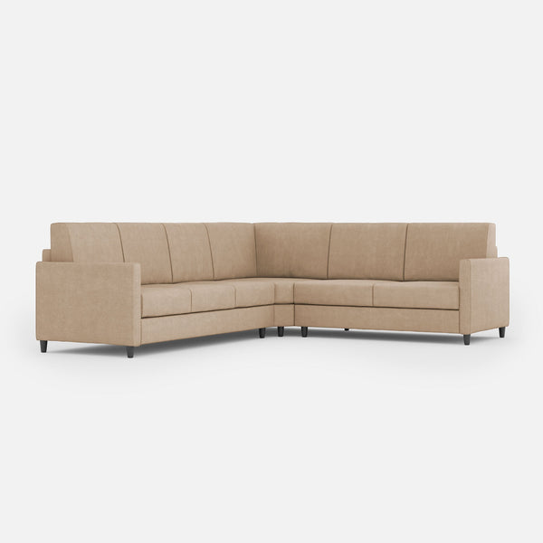 Canapé d'angle Karay 6 places 281x221x85 cm en tissu beige online