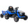 Trattore Elettrico per Bambini 3-8 Anni con Rimorchio Staccabile Telecomando Musica Luci Blu