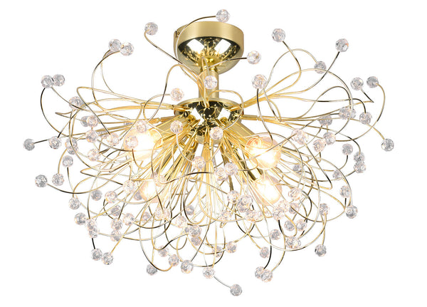 Plafoniera da Interno Attacco E14 in Metallo Ottone lucido sconto