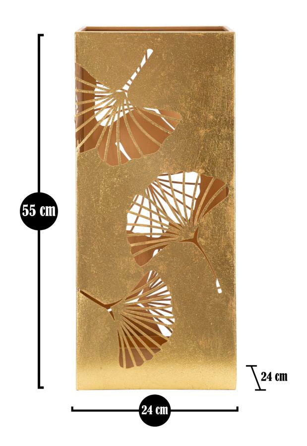 Portaombrelli Carved Leaf 24x24x55 cm in Ferro 