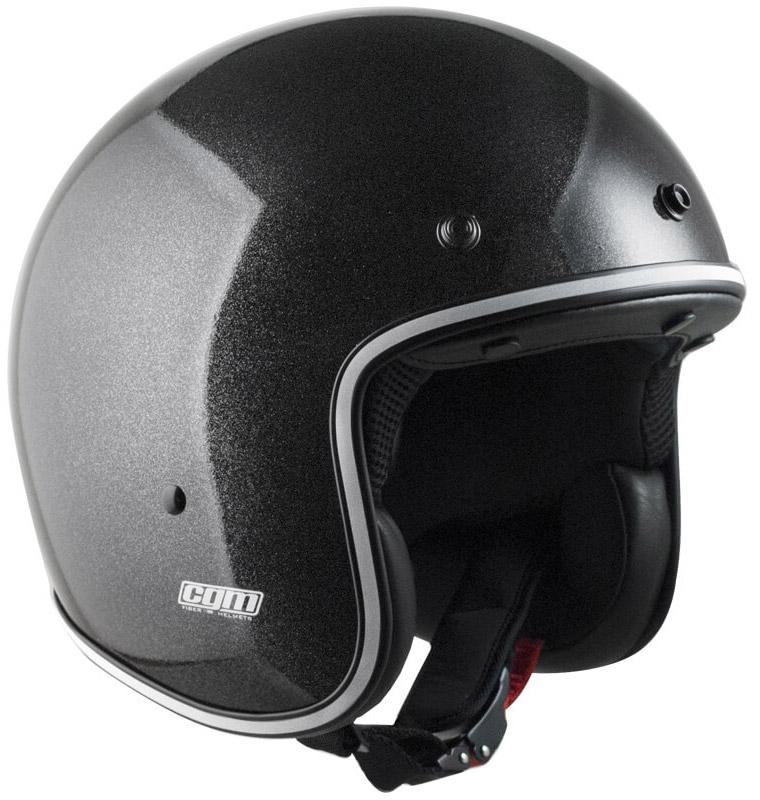 Casco Jet per Scooter CGM Diamond 170Y Nero Glitter XS - (54 cm)